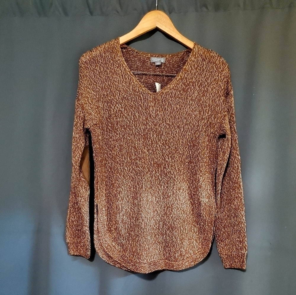 Francesca's Cupcake Brown Sweater Size Small NWT